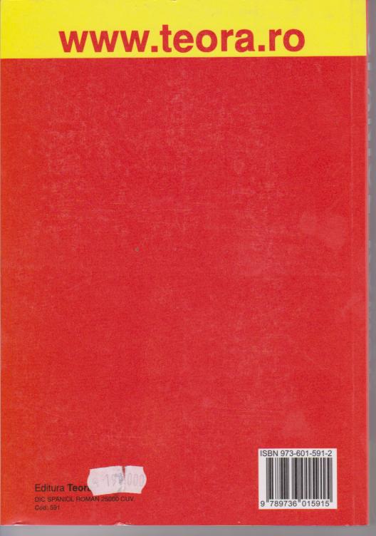 UZATA -Dictionar spaniol-roman, 25000 cuvinte